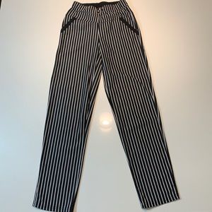 Striped Black Suit Pants